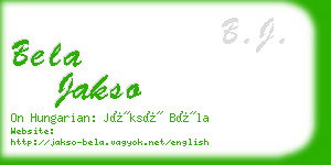 bela jakso business card